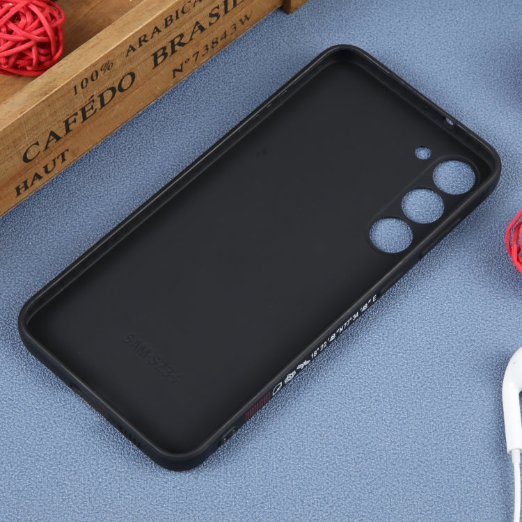 For Samsung Galaxy A20 / A30 Astronaut Pattern Silicone Straight Edge Phone Case(Flying Astronaut-Black)