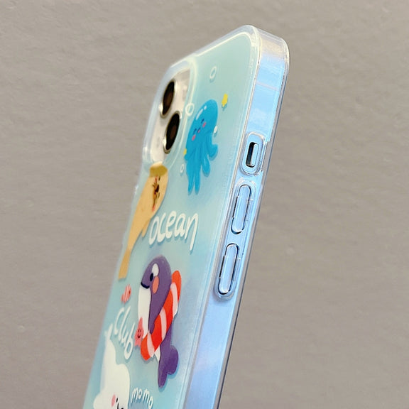 For iPhone 13 Pro Max IMD Cute Animal Pattern Phone Case(Seal)