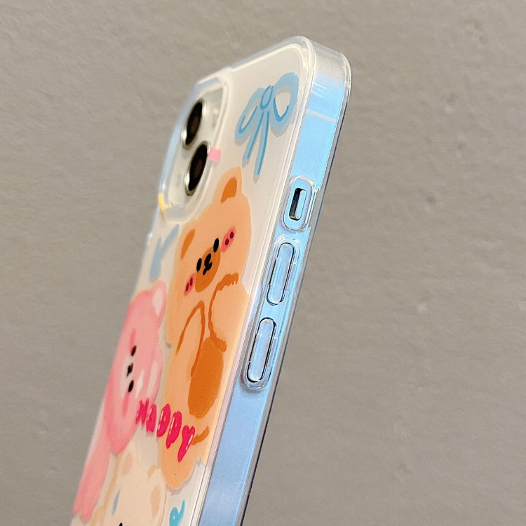 For iPhone 13 Pro Max IMD Cute Animal Pattern Phone Case(Bear)