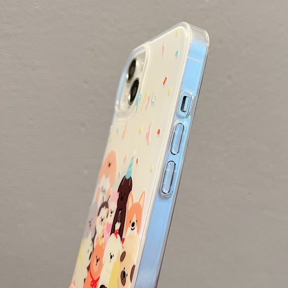 For iPhone 12 Pro IMD Cute Animal Pattern Phone Case(Dog)