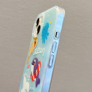 For iPhone 12 IMD Cute Animal Pattern Phone Case(Seal)