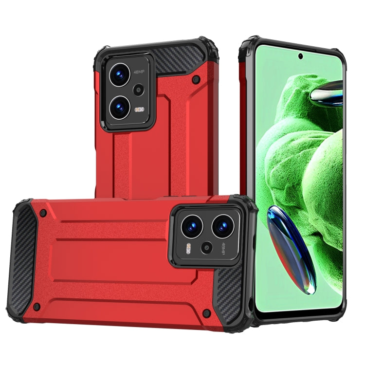 For Xiaomi Redmi Note 12 5G / Poco X5 5G Magic Armor TPU + PC Combination Phone Case(Red)