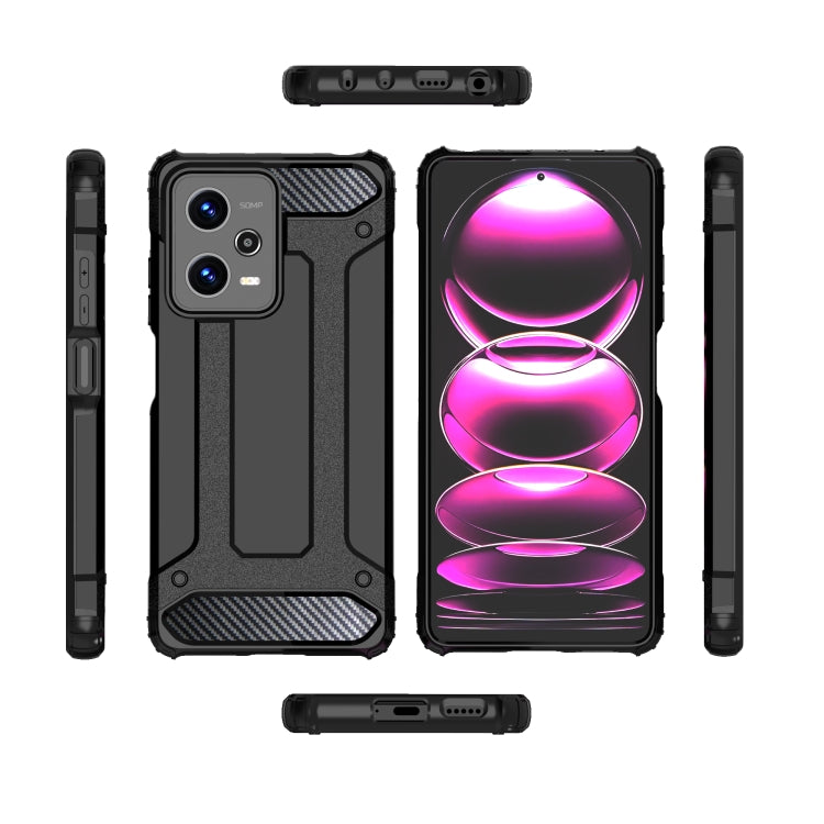 For Xiaomi Redmi Note 12 Pro 5G Speed Magic Armor TPU + PC Combination Phone Case(Black)