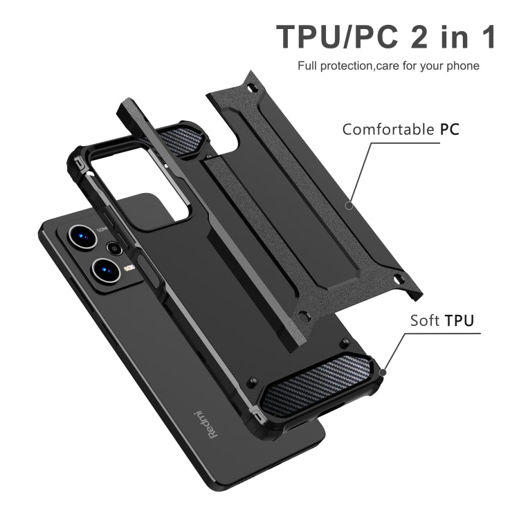 For Xiaomi Redmi Note 12 Pro 5G Speed Magic Armor TPU + PC Combination Phone Case(Black)