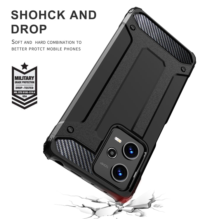 For Xiaomi Redmi Note 12 Pro 5G Speed Magic Armor TPU + PC Combination Phone Case(Black)