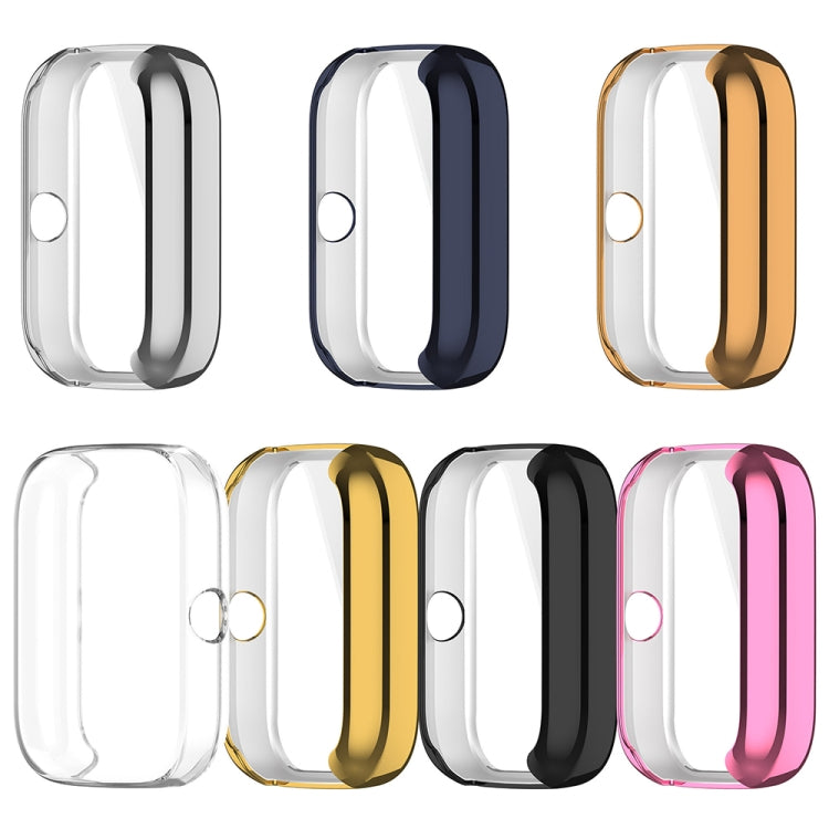 For Amazfit Bip 3 / Bip 3 Pro Universal Full Coverage TPU Electroplating Watch Protective Case(Pink)