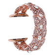 Diamonds Twist Metal Watch Band For Apple Watch 38mm(Rose Gold White) - Watch Bands by PMC TechLife | Online Shopping South Africa | PMC TechLife