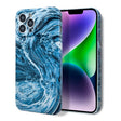 For iPhone 14 Pro Max Marble Pattern Phone Case(Navy Blue White) - iPhone 14 Pro Max Cases by PMC TechLife | Online Shopping South Africa | PMC TechLife