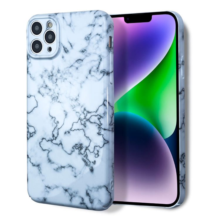 For iPhone 13 Marble Pattern Phone Case(Green White)