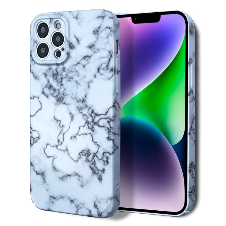 For iPhone 13 mini Marble Pattern Phone Case(Red White)