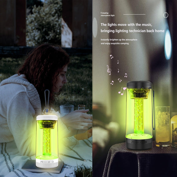 Z15 Portable RGB Atmosphere Light Outdoor Wireless Bluetooth Speaker(White)