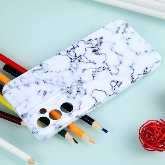 For Samsung Galaxy S23+ 5G Marble Pattern Phone Case(Green White)