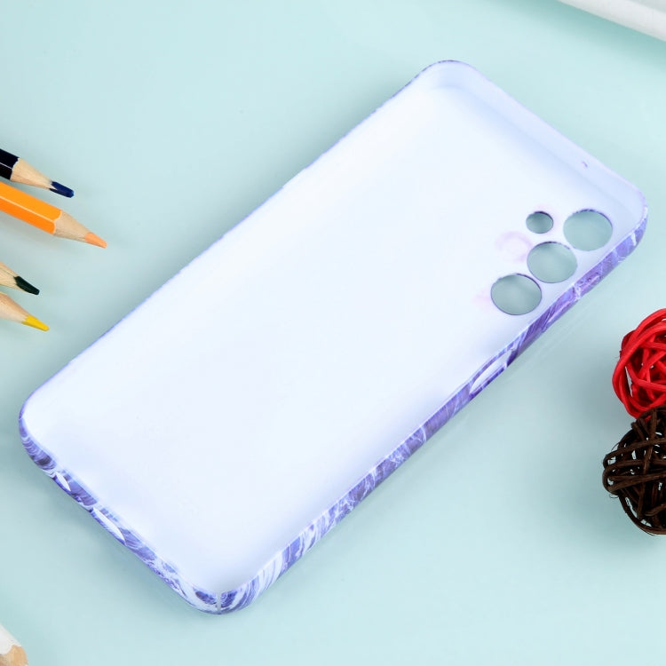 For Samsung Galaxy S23+ 5G Marble Pattern Phone Case(Purple White)