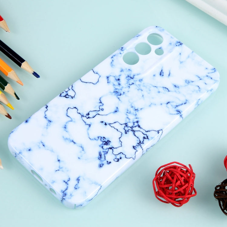 For Samsung Galaxy S23 Ultra 5G Marble Pattern Phone Case(Blue White)
