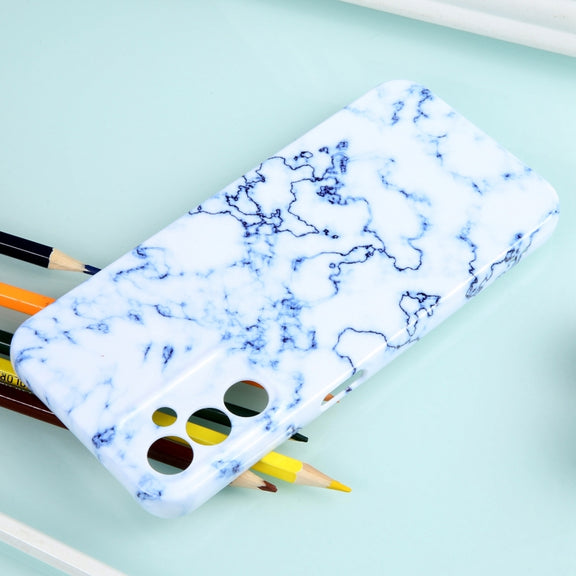 For Samsung Galaxy S23 Ultra 5G Marble Pattern Phone Case(Blue White)