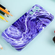 For Samsung Galaxy S23 Ultra 5G Marble Pattern Phone Case(Purple White)
