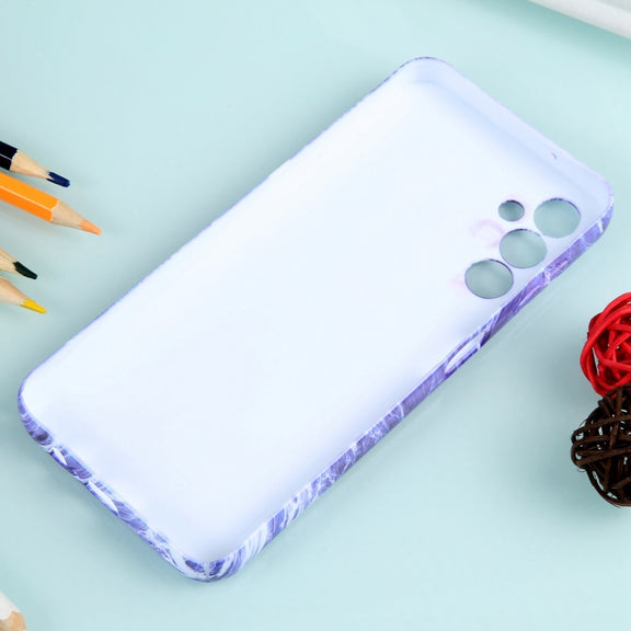 For Samsung Galaxy S23 Ultra 5G Marble Pattern Phone Case(Purple White)