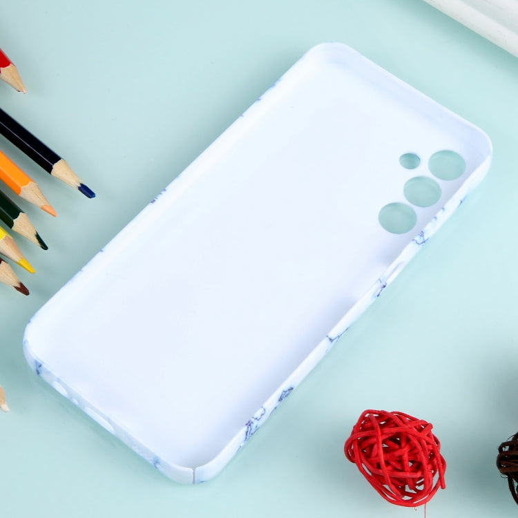 For Samsung Galaxy A14 Marble Pattern Phone Case(Blue White)