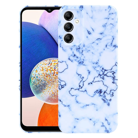 For Samsung Galaxy A14 Marble Pattern Phone Case(Blue White)