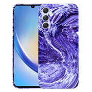 For Samsung Galaxy A34 Marble Pattern Phone Case(Purple White)
