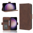 For Samsung Galaxy S23 FE 5G Skin Feel Calf Texture Card Slots Leather Phone Case(Brown) - Galaxy S23 FE 5G Cases by PMC TechLife | Online Shopping South Africa | PMC TechLife | Buy Now Pay Later Mobicred
