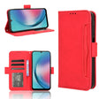 For Samsung Galaxy A25 5G Global Skin Feel Calf Texture Card Slots Leather Phone Case(Red) - Galaxy Phone Cases by PMC TechLife | Online Shopping South Africa | PMC TechLife | Buy Now Pay Later Mobicred
