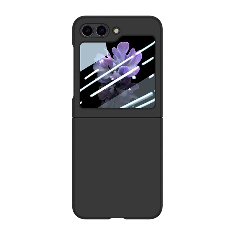 For Samsung Galaxy Z Flip5 Fuel Injection Integrated PC Skin Feel Phone Case(Black)