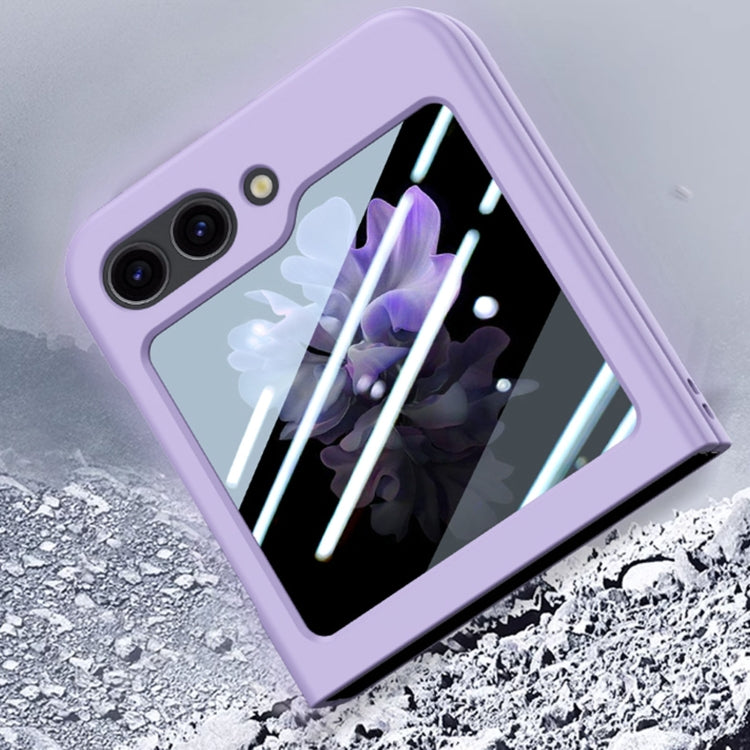 For Samsung Galaxy Z Flip5 Fuel Injection Integrated PC Skin Feel Phone Case(Black)