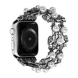 Four-leaf Bead Metal Watch Band For Apple Watch 2 42mm(Black) - Watch Bands by PMC TechLife | Online Shopping South Africa | PMC TechLife