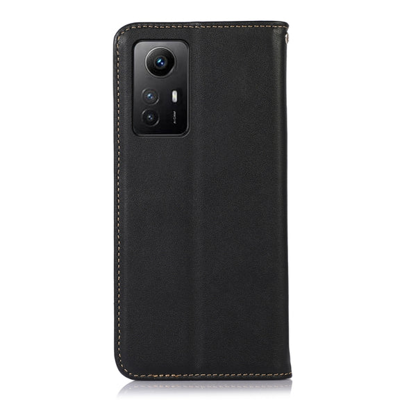 For Xiaomi Redmi Note 12S 4G KHAZNEH Nappa Top Layer Cowhide Leather Phone Case(Black)