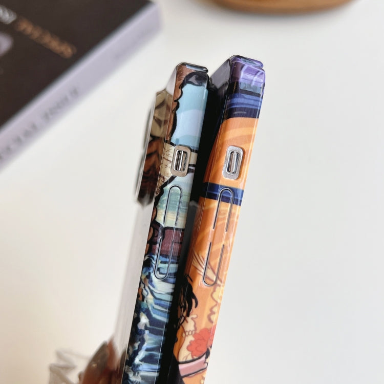 For iPhone 11 Precise Hole Oil Painting Pattern PC Phone Case(Painting)