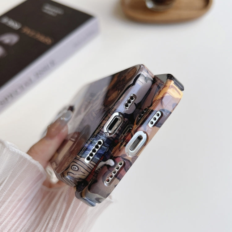 For iPhone 11 Precise Hole Oil Painting Pattern PC Phone Case(Painting)