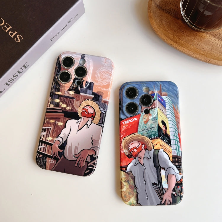 For iPhone 11 Precise Hole Oil Painting Pattern PC Phone Case(Painting)
