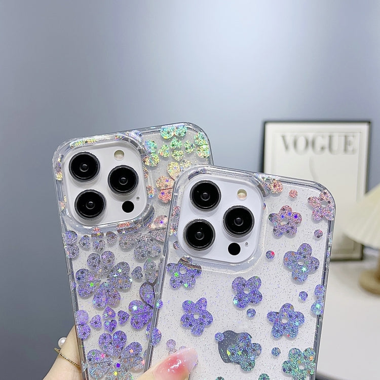 For iPhone 14 Pro Little Star Series Glitter Powder TPU Phone Case(Little Rabbit)