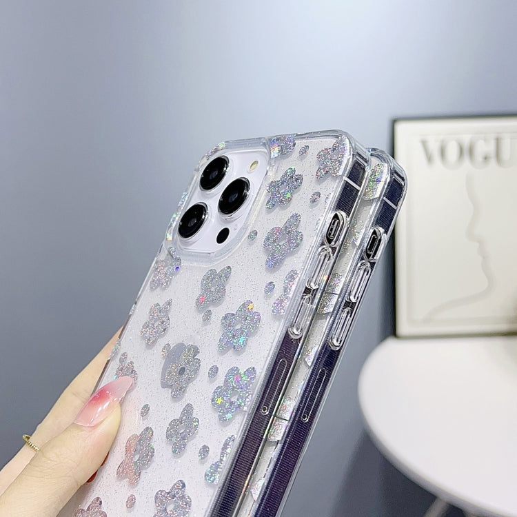 For iPhone 13 Pro Max Little Star Series Glitter Powder TPU Phone Case(Little Rabbit)