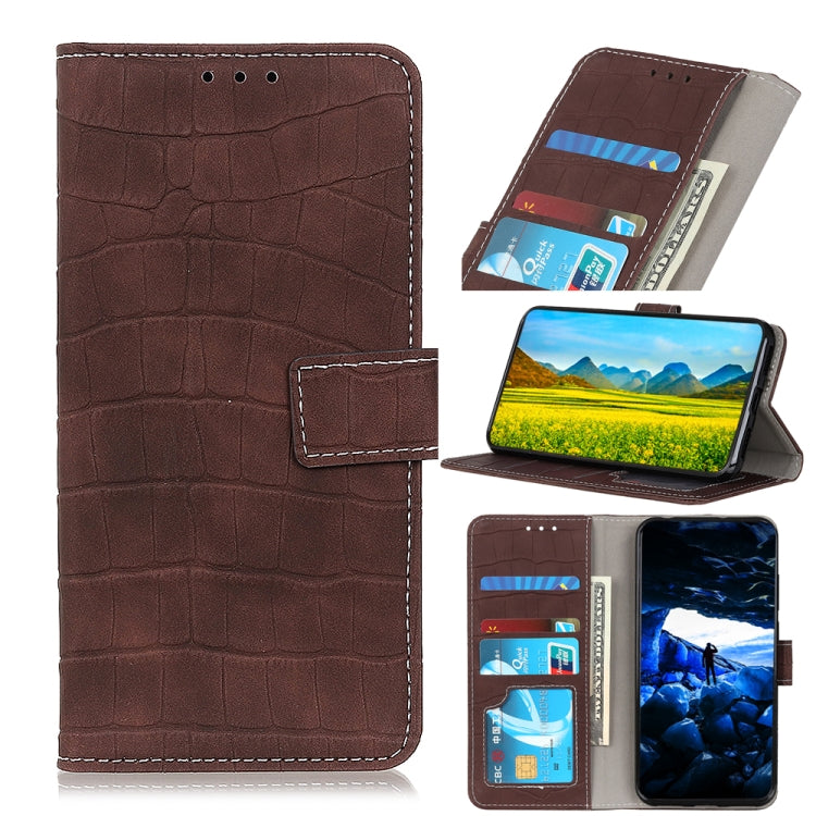 For Xiaomi Poco F5 Pro/Redmi K60/K60 Pro Magnetic Crocodile Texture Leather Phone Case(Brown)