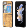 For Samsung Galaxy Z Flip5 ABEEL Retro Litchi Texture PU Phone Case(Brown) - free shipping - PMC TechLife - Order now!