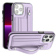 For iPhone 14 Pro Max Shockproof Leather Phone Case with Wrist Strap(Purple) - free shipping - PMC TechLife - Order now!