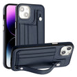For iPhone 15 Plus Shockproof Leather Phone Case with Wrist Strap(Blue) - free shipping - PMC TechLife - Order now!