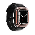 Armor Case Integrated TPU Watch Band For Apple Watch 9 45mm(Rose Gold) - Watch Bands by PMC TechLife | Online Shopping South Africa | PMC TechLife