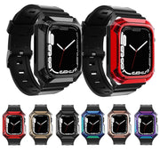 Armor Case Integrated TPU Watch Band For Apple Watch SE 2023 44mm(Blue)