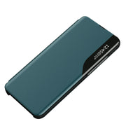 For Xiaomi Poco F5 Side Display Adsorption Leather Phone Case(Green)