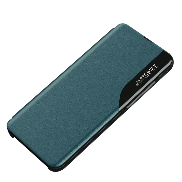 For Xiaomi Poco F5 Side Display Adsorption Leather Phone Case(Green)
