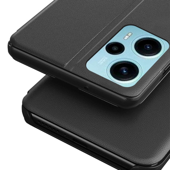For Xiaomi Poco F5 Side Display Adsorption Leather Phone Case(Green)