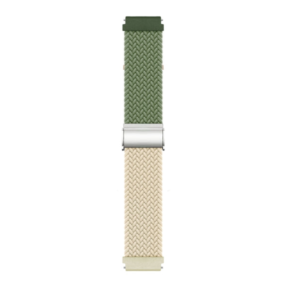 22mm Buckle Braided Nylon Watch Band(Cactus Starlight)