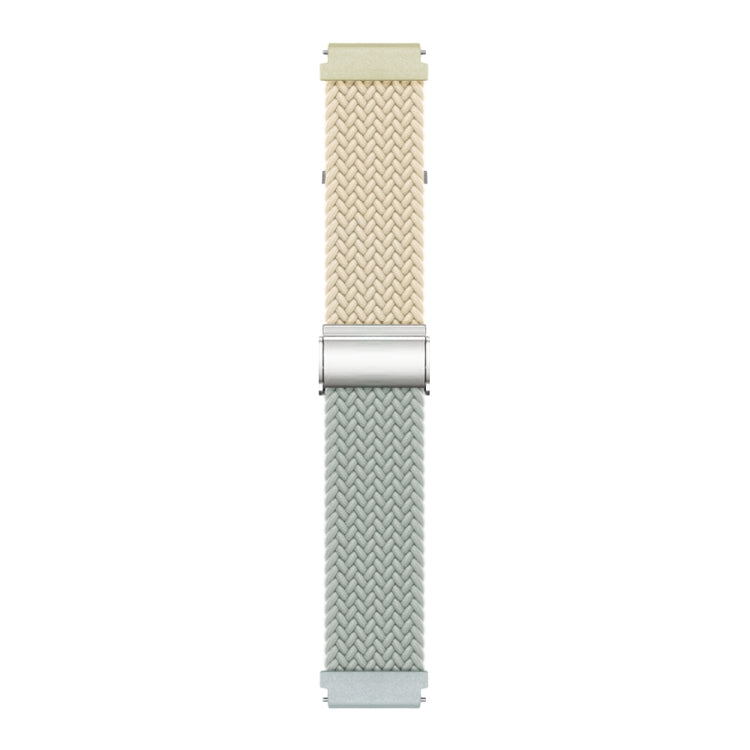 22mm Buckle Braided Nylon Watch Band(Starlight Grey)