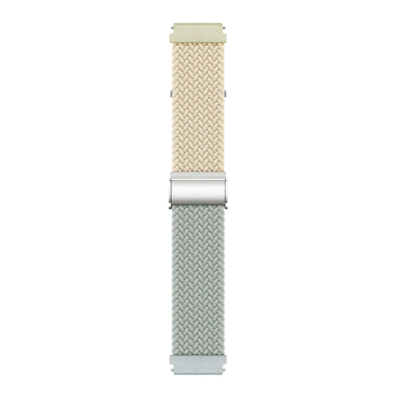 22mm Buckle Braided Nylon Watch Band(Starlight Grey)
