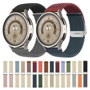 22mm Buckle Braided Nylon Watch Band(Starlight Grey)