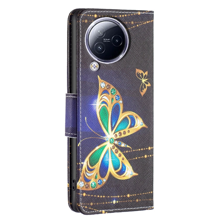 For Xiaomi Civi 3 5G Colored Drawing Pattern Leather Phone Case(Big Butterfly)