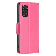 For Xiaomi Redmi Note 12S 4G / Note 11 Two Butterflies Embossing Leather Phone Case(Rose Red)